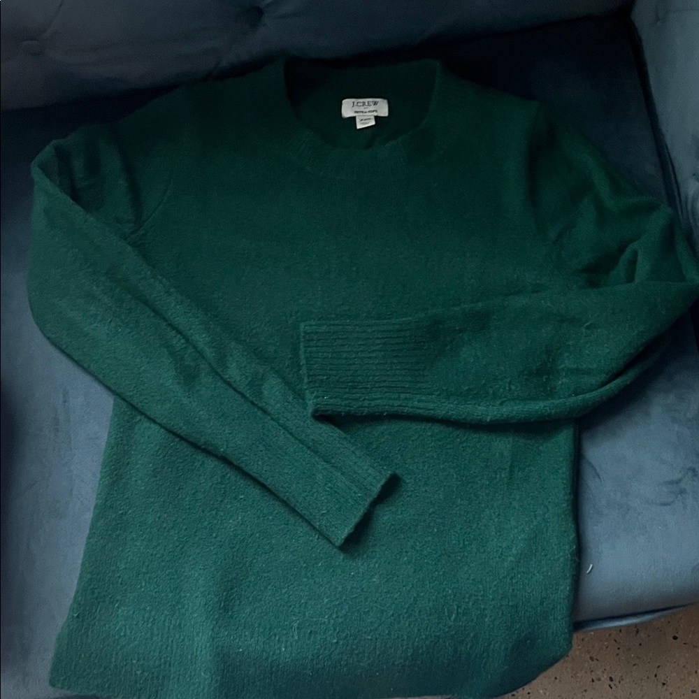 J. Crew Women’s Forest Green Crewneck Sweater